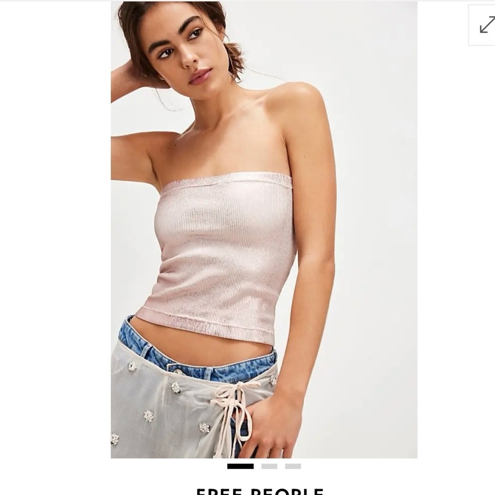 🆕 Free People intimately Foil Carrie Tube Top in
Ballet Combo  Size: M
